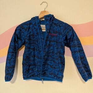 Columbia Blue and Black Patterned Jacket